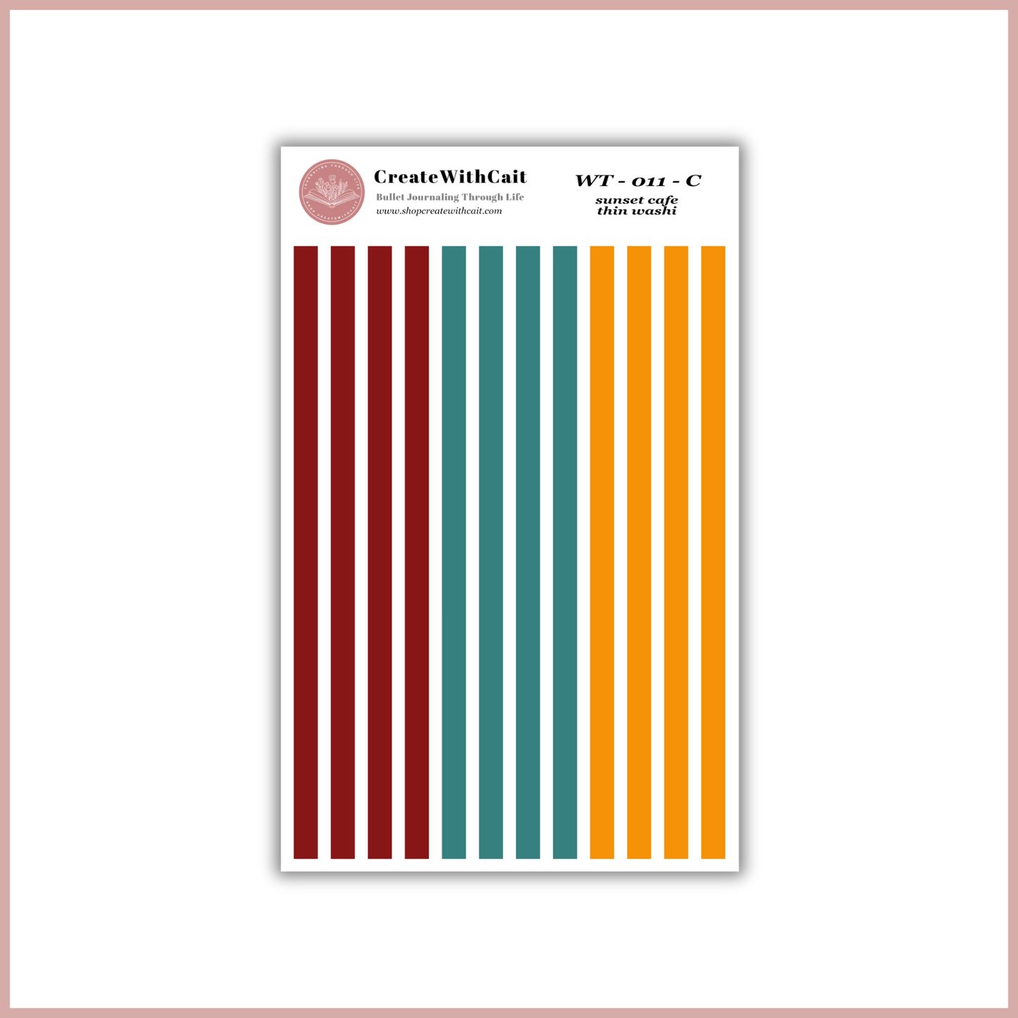 Sunset Cafe Washi Tape