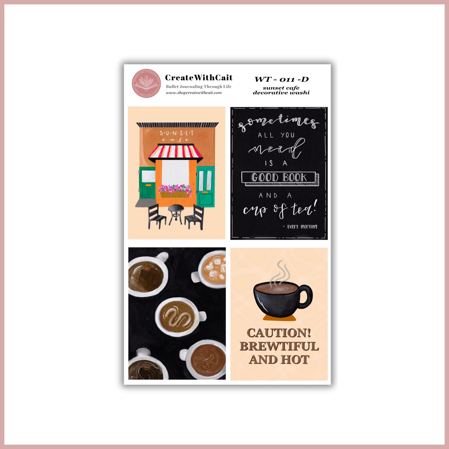 Sunset Cafe Washi Tape