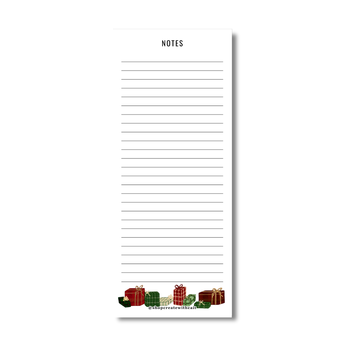 Christmas Presents Notepad - 3.5" x 8.5"