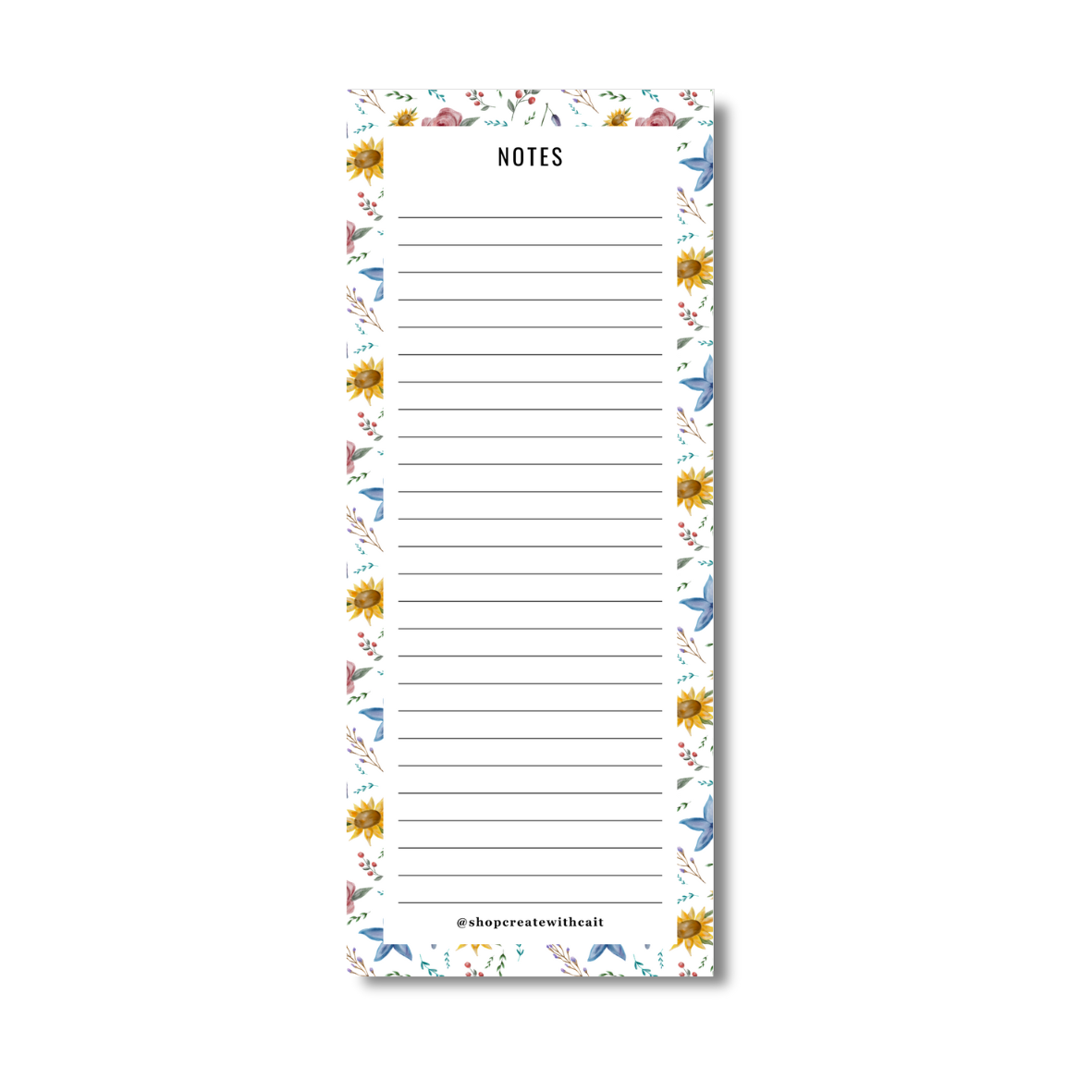 Spring Into Florals Notepad - 3.5" x 8.5"