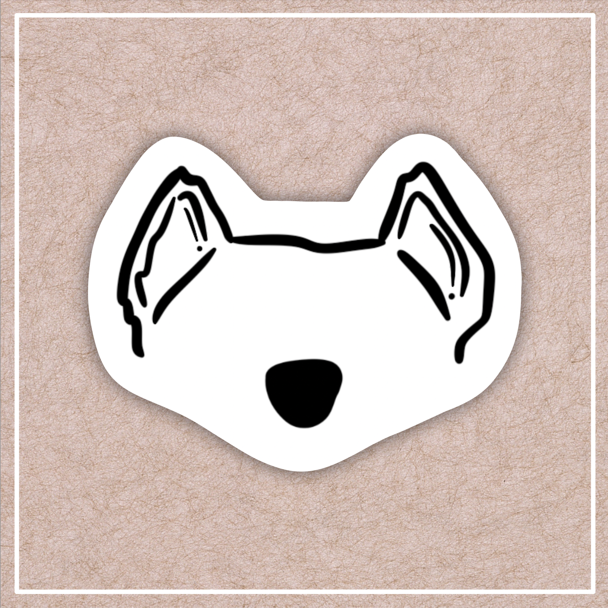 "Moose" Dog Ear Outline Sticker