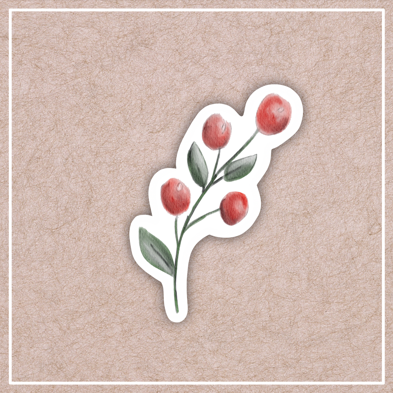 Winter Berry Sticker
