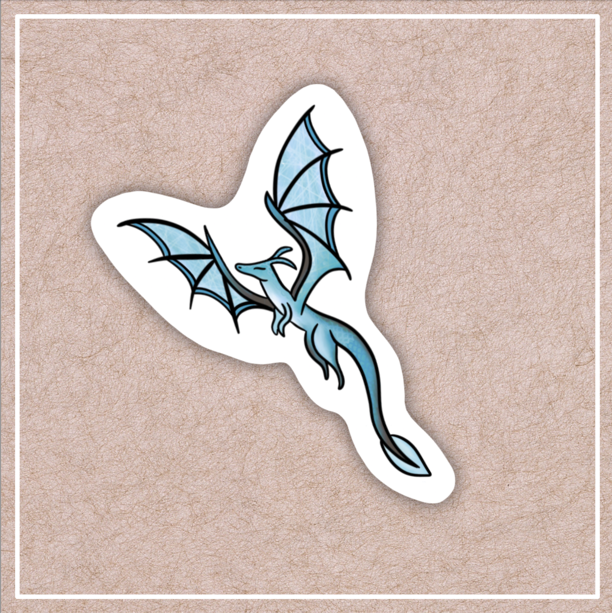 Blue Dragon Vinyl Sticker