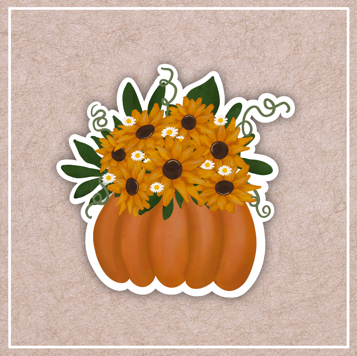 Fall Pumpkin Vinyl Sticker