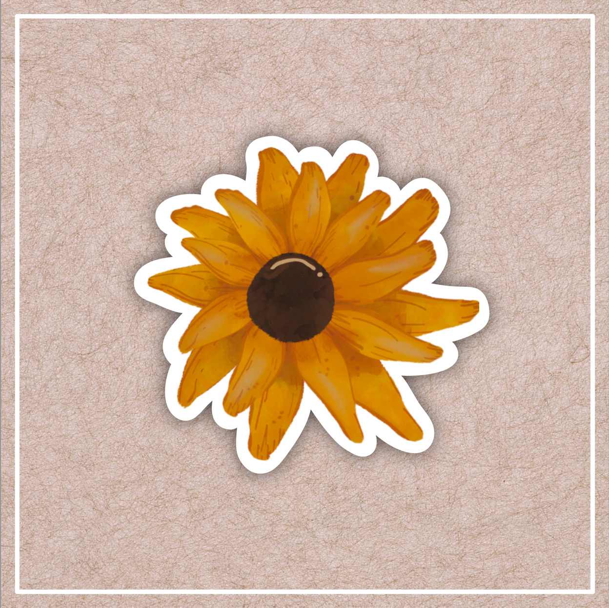 Fall Sunflower Vinyl Sticker