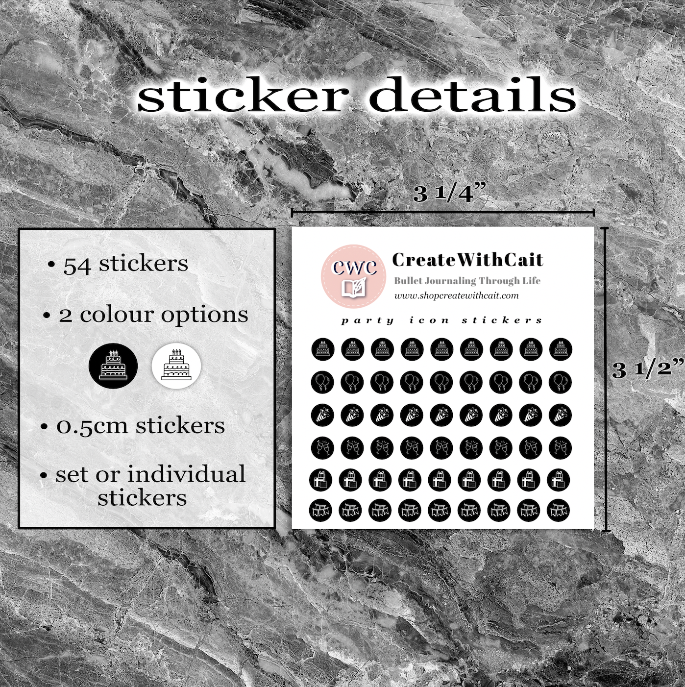 Party Mini Icon Stickers