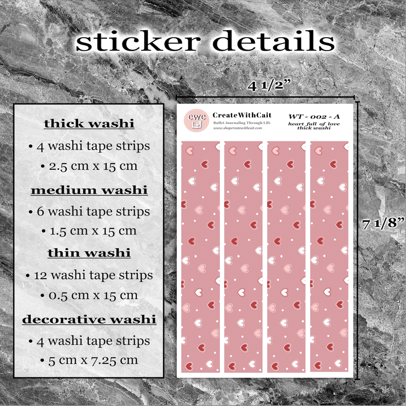 Heart Full Of Love Washi Tape