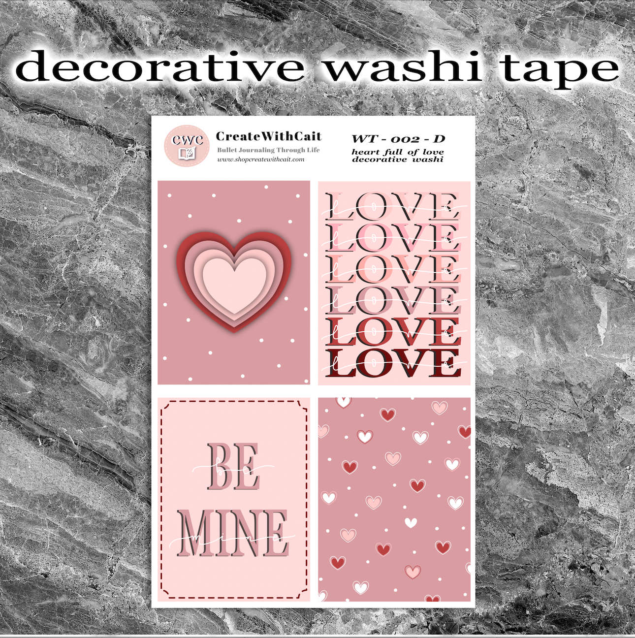 Heart Full Of Love Washi Tape