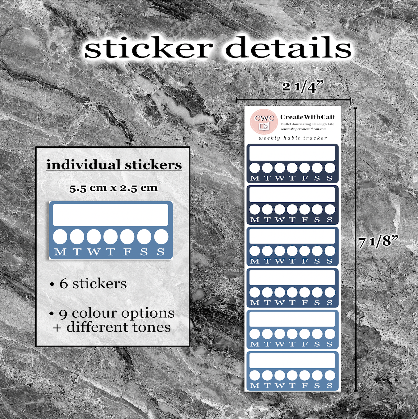 Weekly Single Habit Trackers