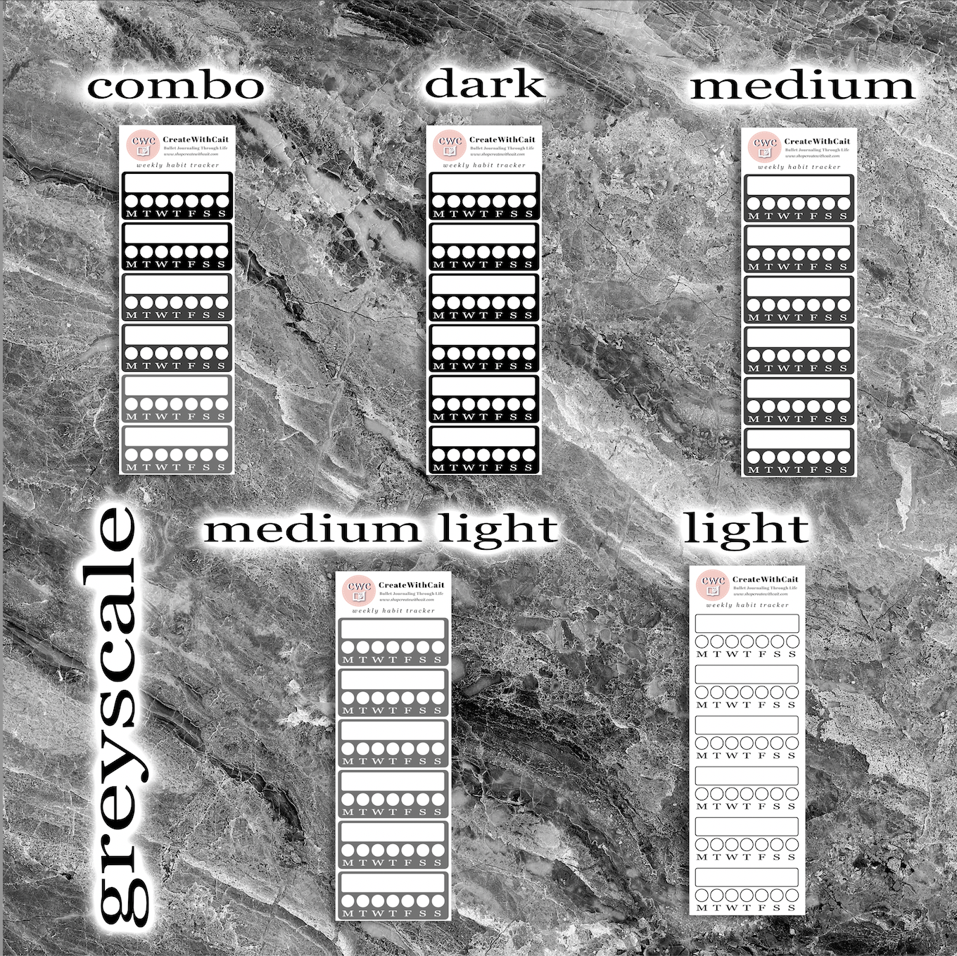 Weekly Single Habit Trackers