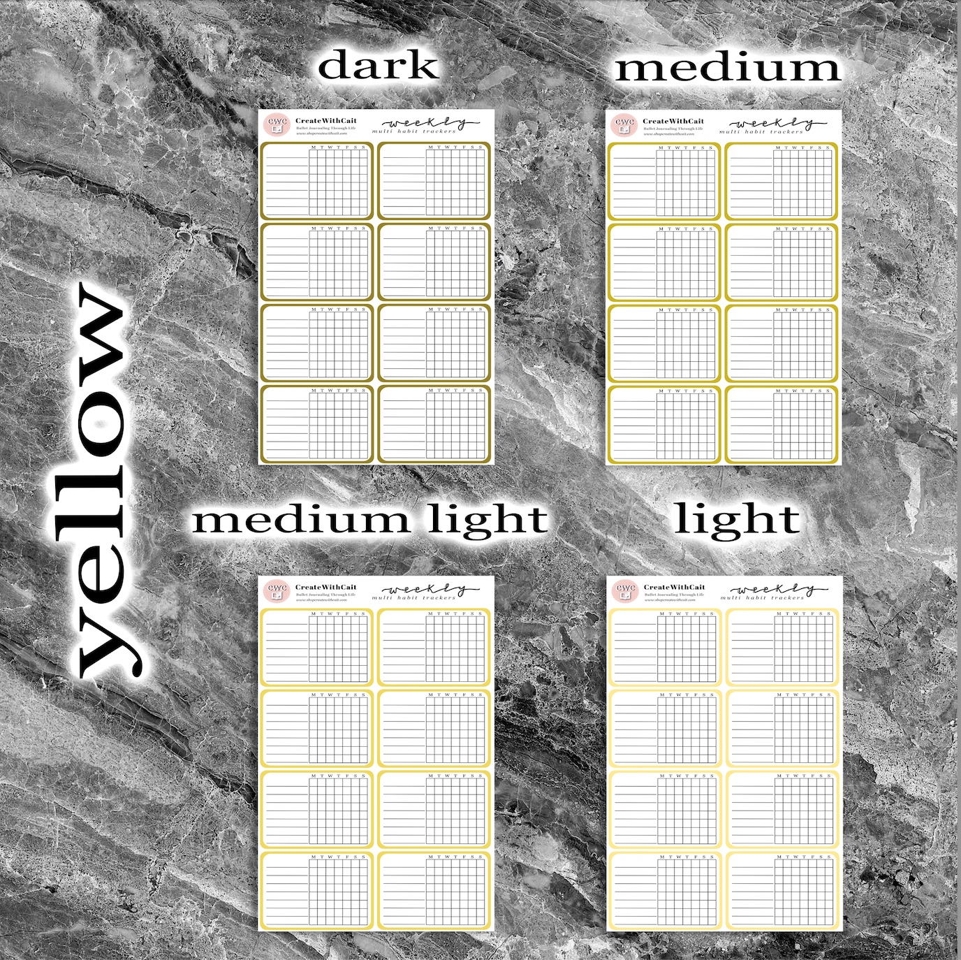 Weekly Multi Habit Trackers