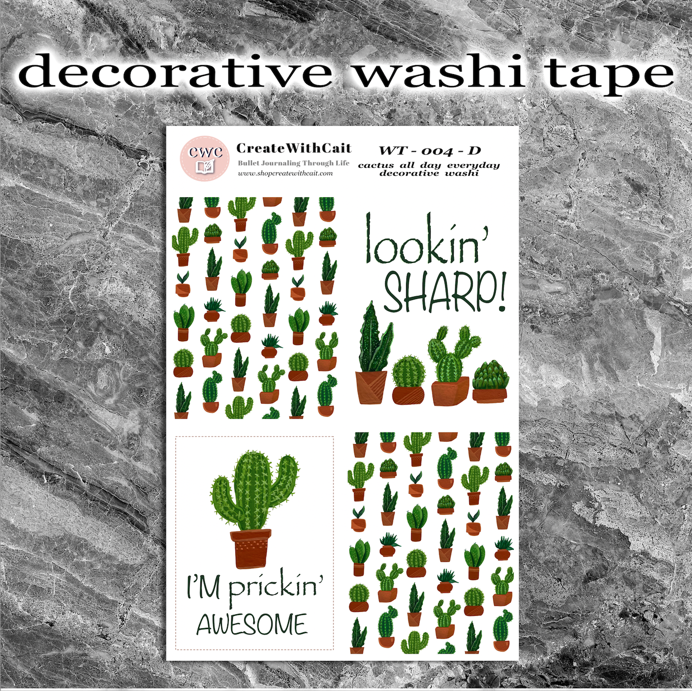 Cactus All Day Everyday Washi Tape