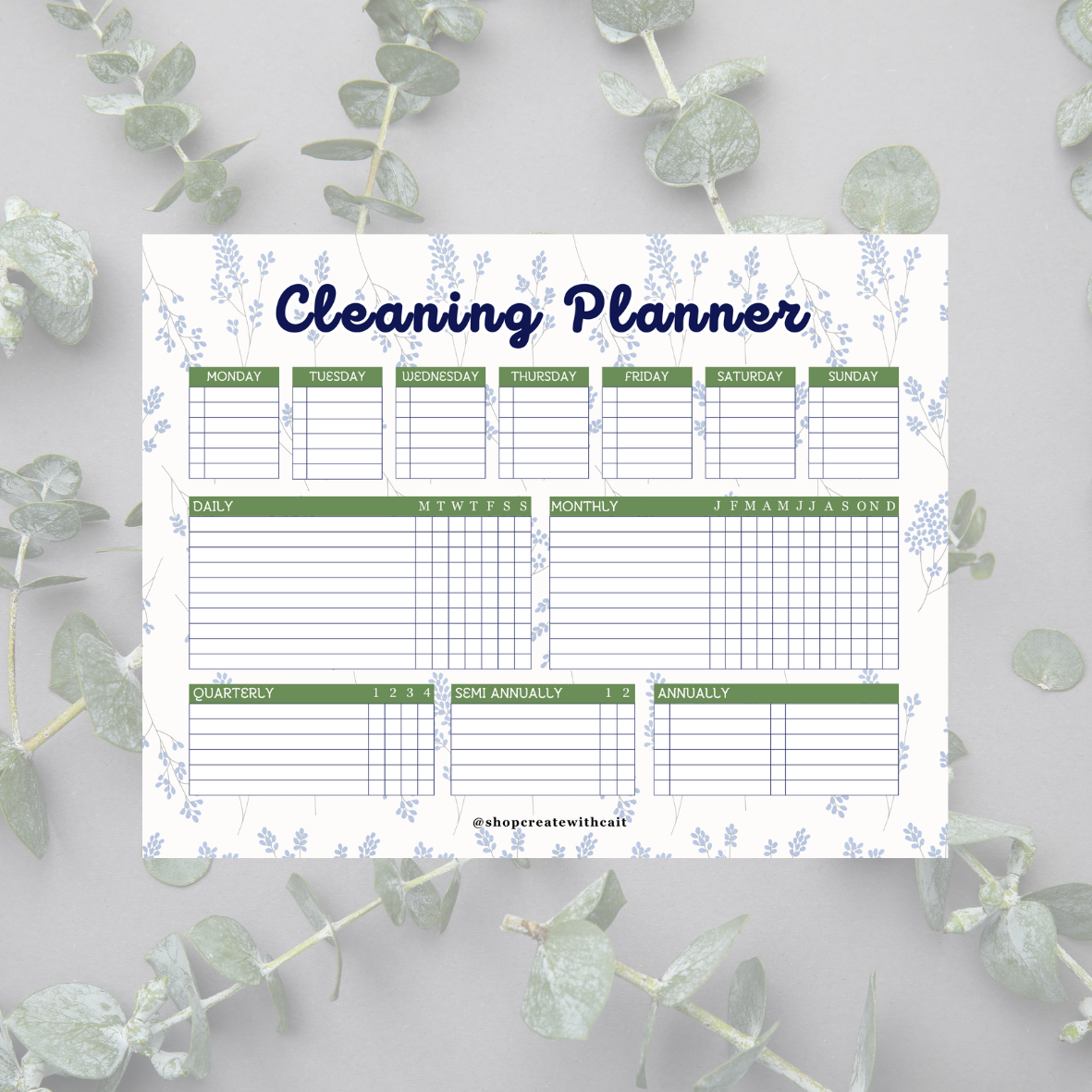 Cleaning Planner Template