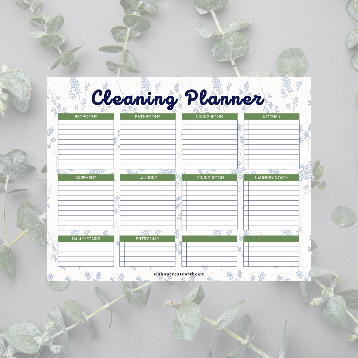 Cleaning Planner Template