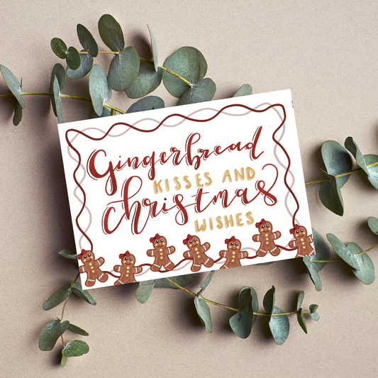 Gingerbread Kisses Holiday Card