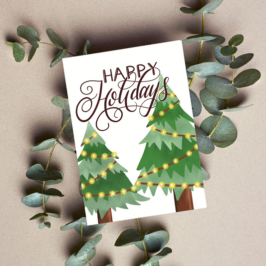 Happy Holiday's Christmas Tree Card