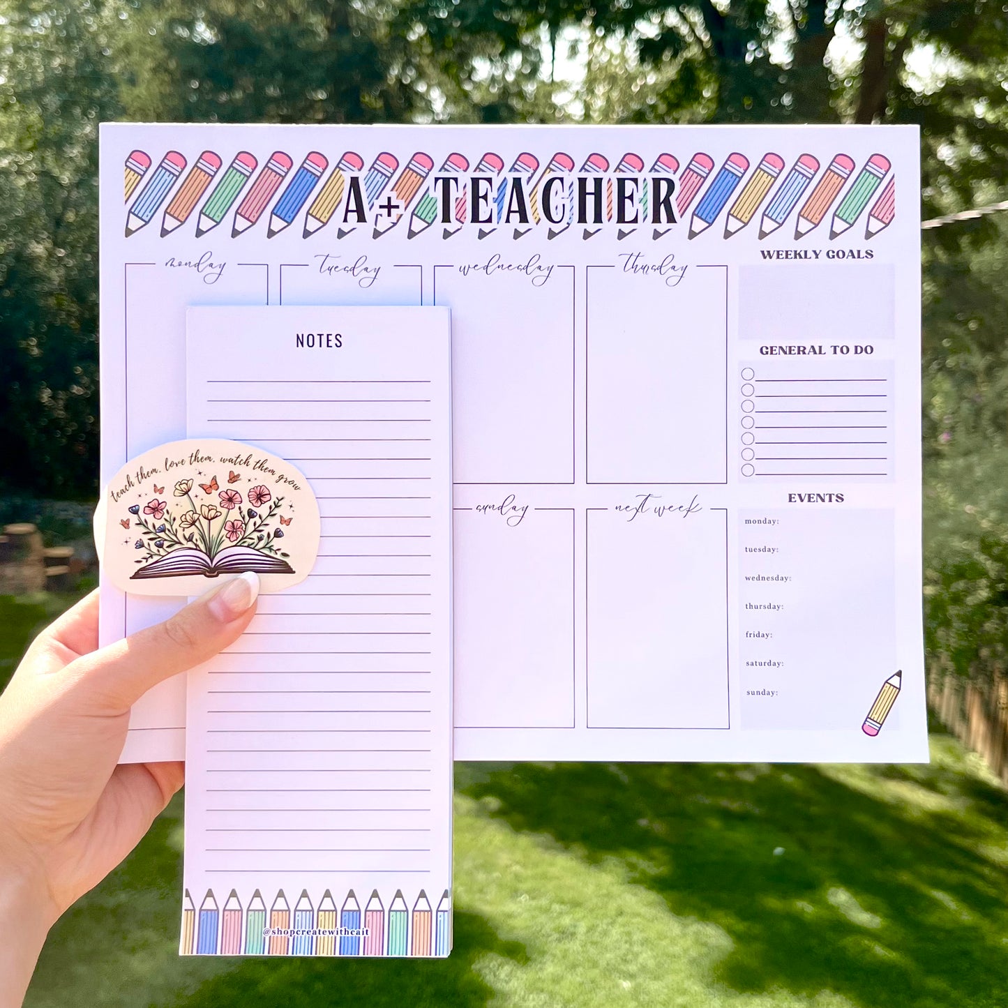 Teacher Planner Notepad Bundle