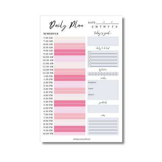 Pink Neutral Daily Planner - 5.5" x 8.5"