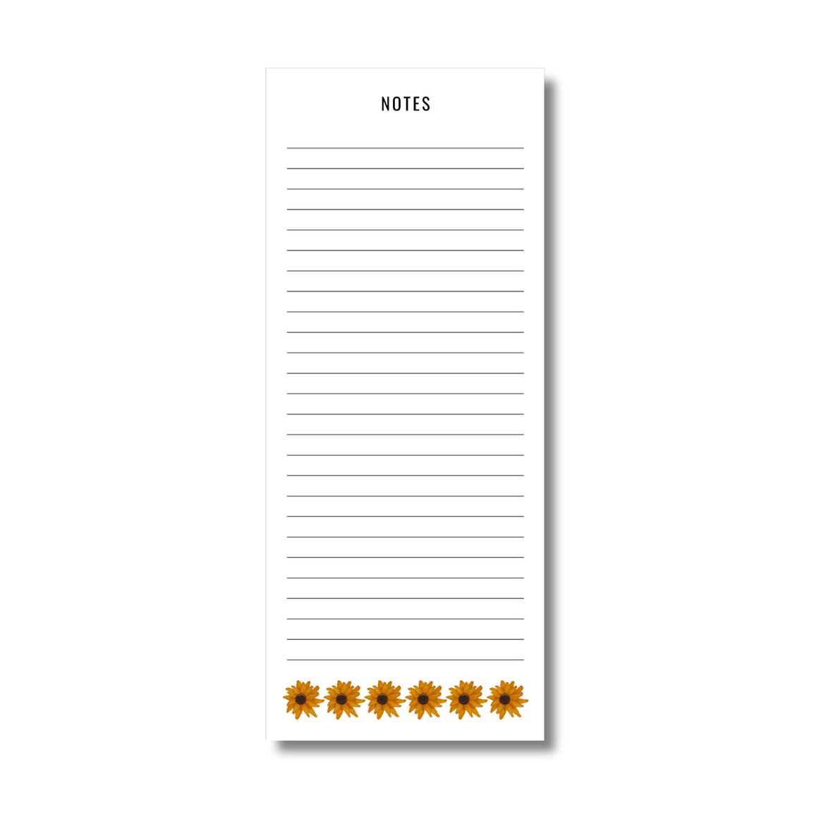Sunflower Notepad - 3.5" x 8.5"