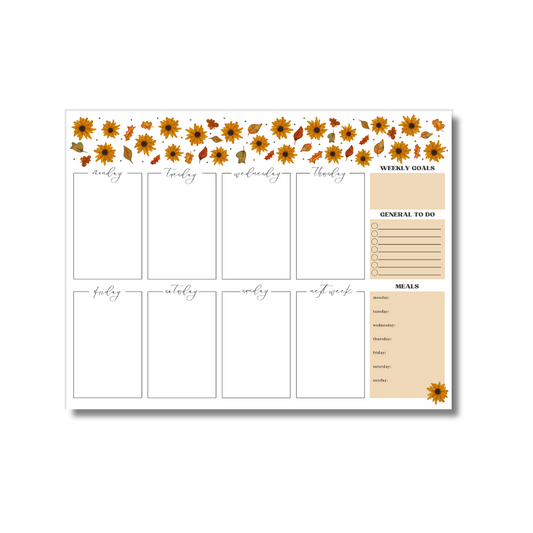 Fall Weekly Planner Notepad - 8.5" x 11"