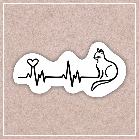 Cat Heartbeat Sticker