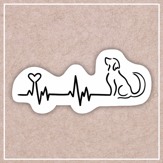Dog Heartbeat Sticker