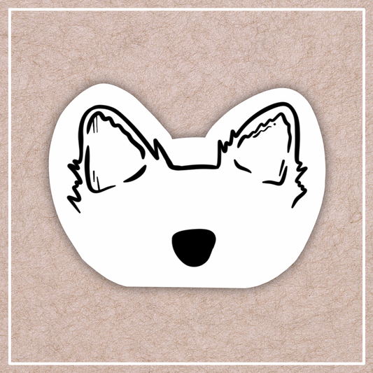 "Indie" Dog Ear Outline Sticker