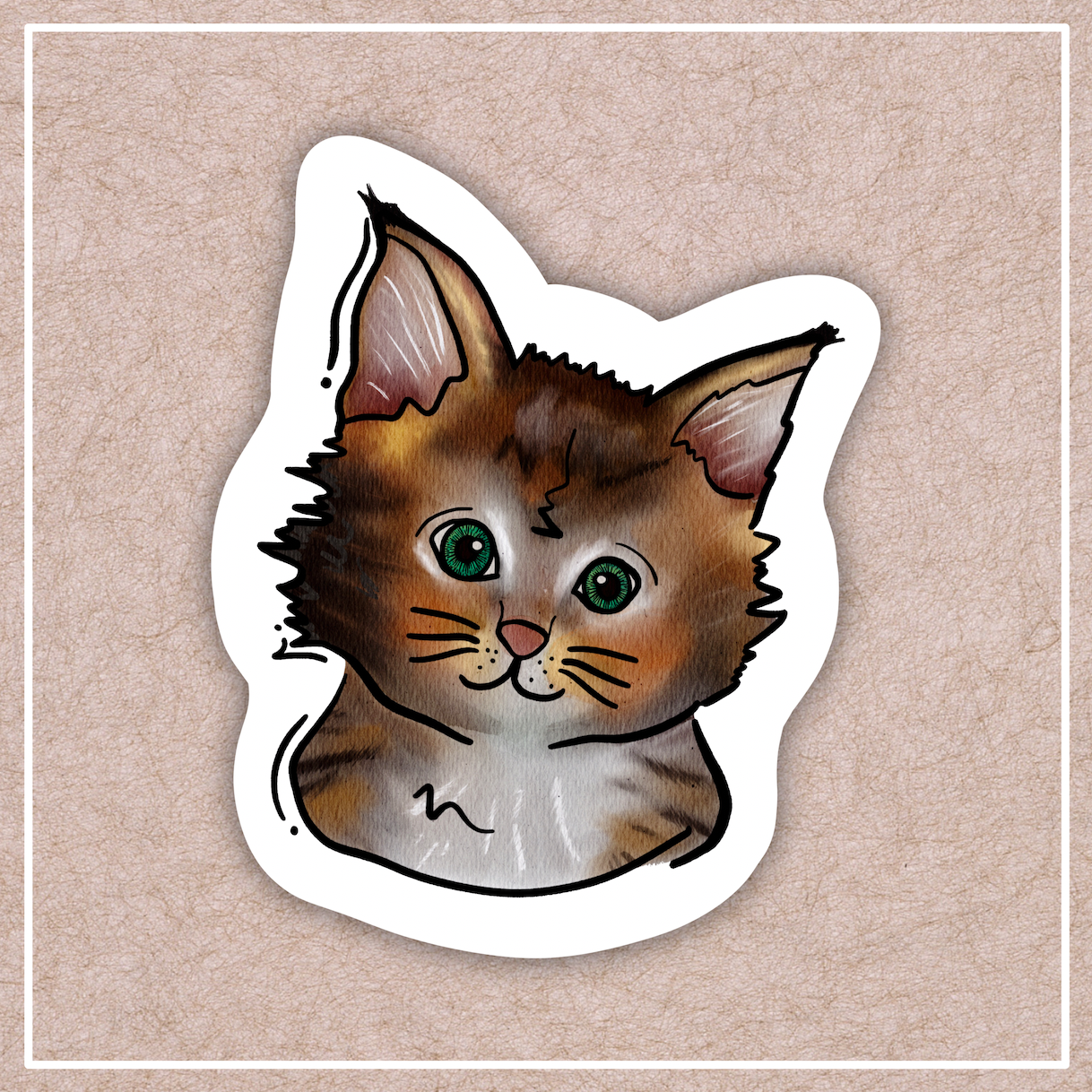 Maine Coon Cat Sticker