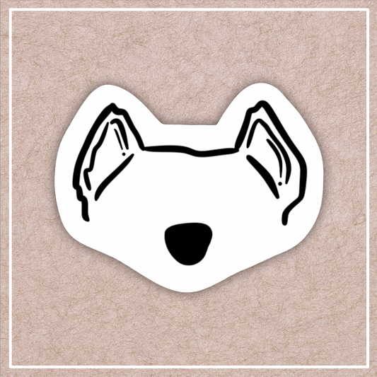 "Moose" Dog Ear Outline Sticker