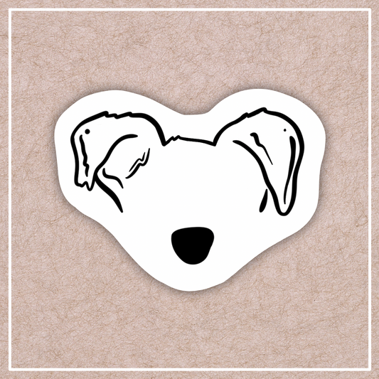 "Obi" Dog Ear Outline Sticker