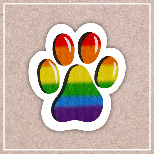 Pride Paw Print Sticker
