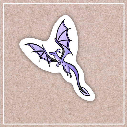 Purple Dragon Vinyl Sticker