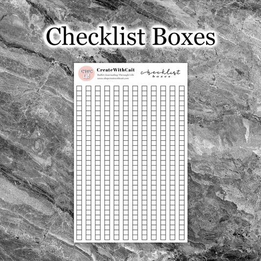 Checklist Boxes
