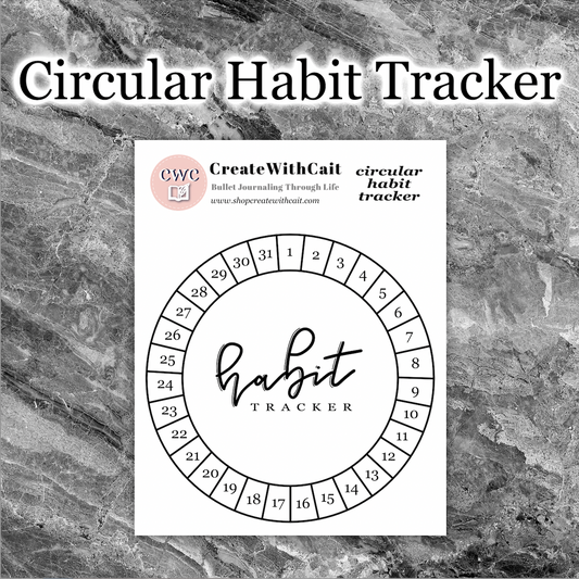 Circular Monthly Habit Tracker