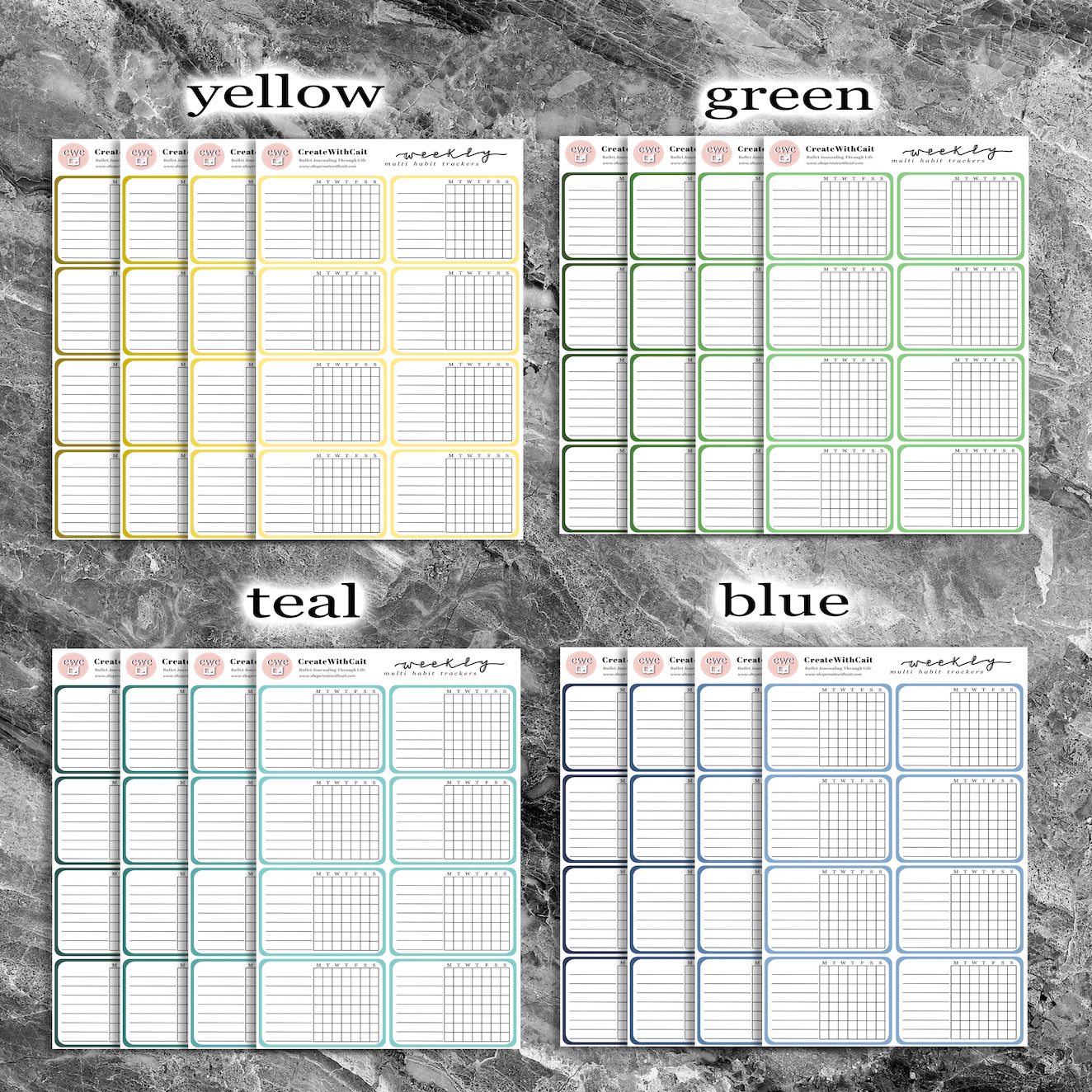 Weekly Multi Habit Trackers