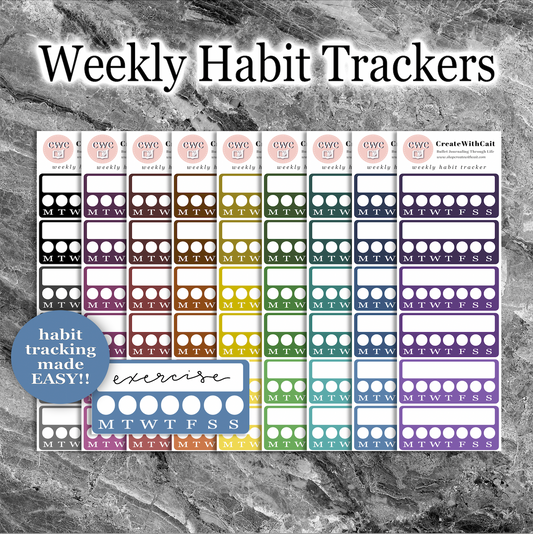 Weekly Single Habit Trackers