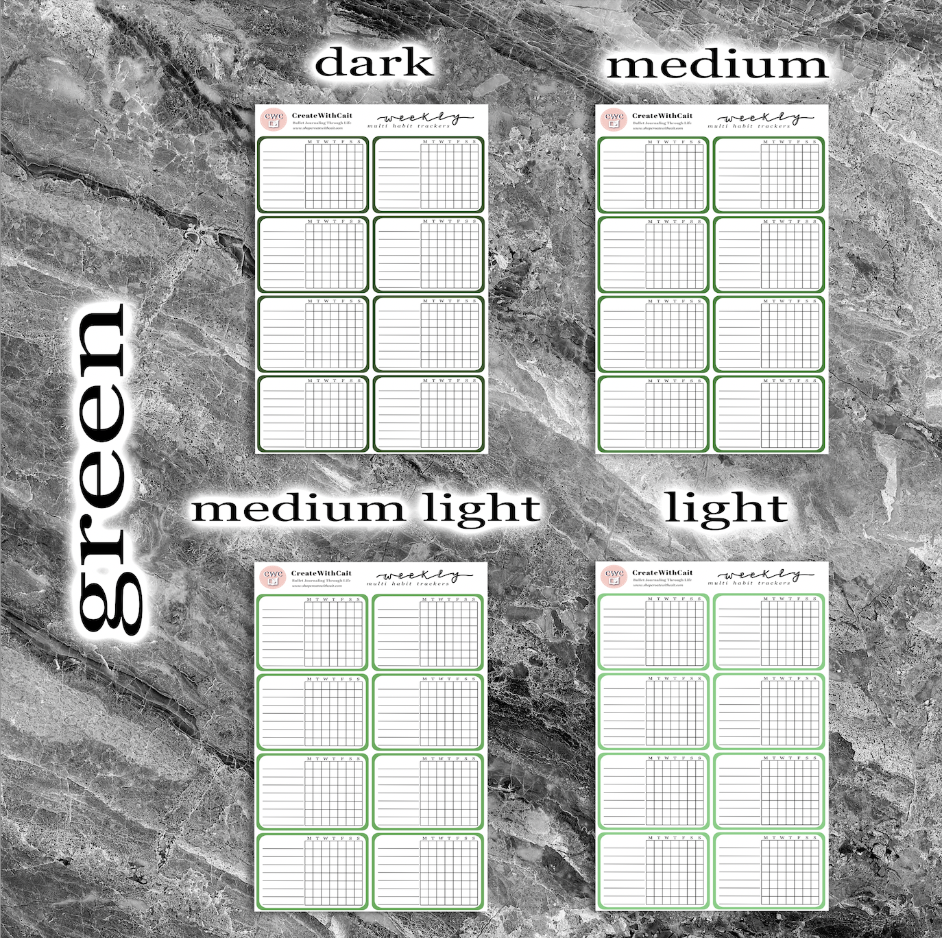 Weekly Multi Habit Trackers